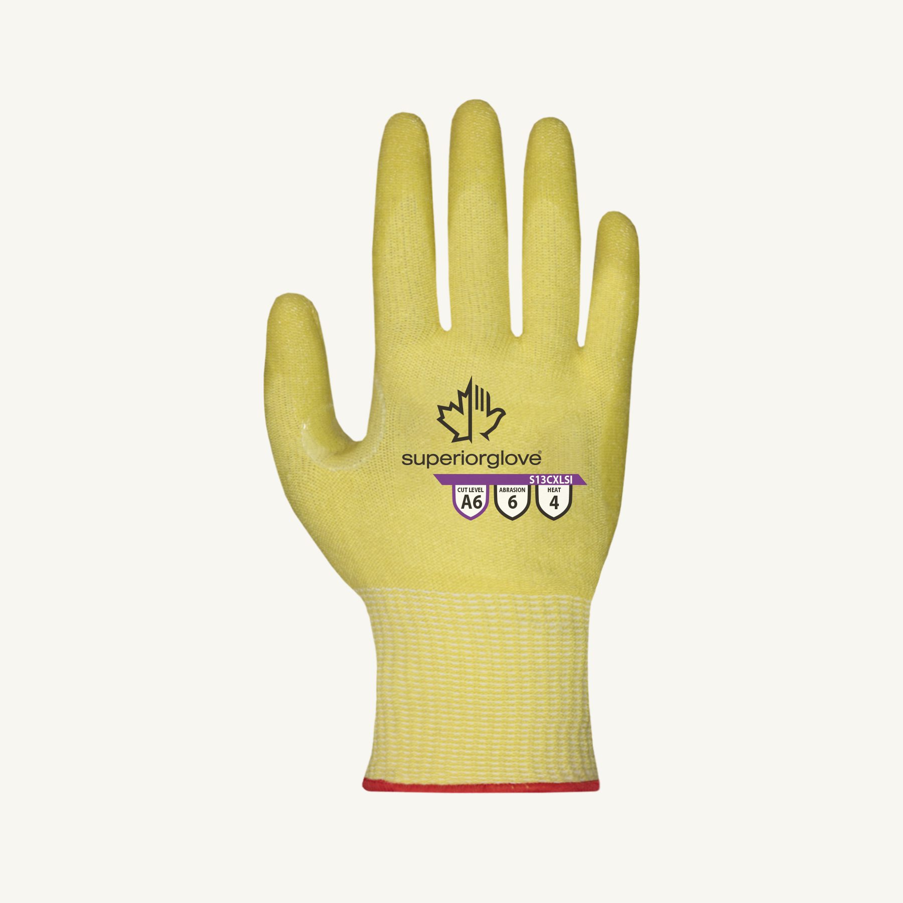 Superior Glove® Emerald CX® S13CXLSI Silicone Coated A6 Cut Gloves